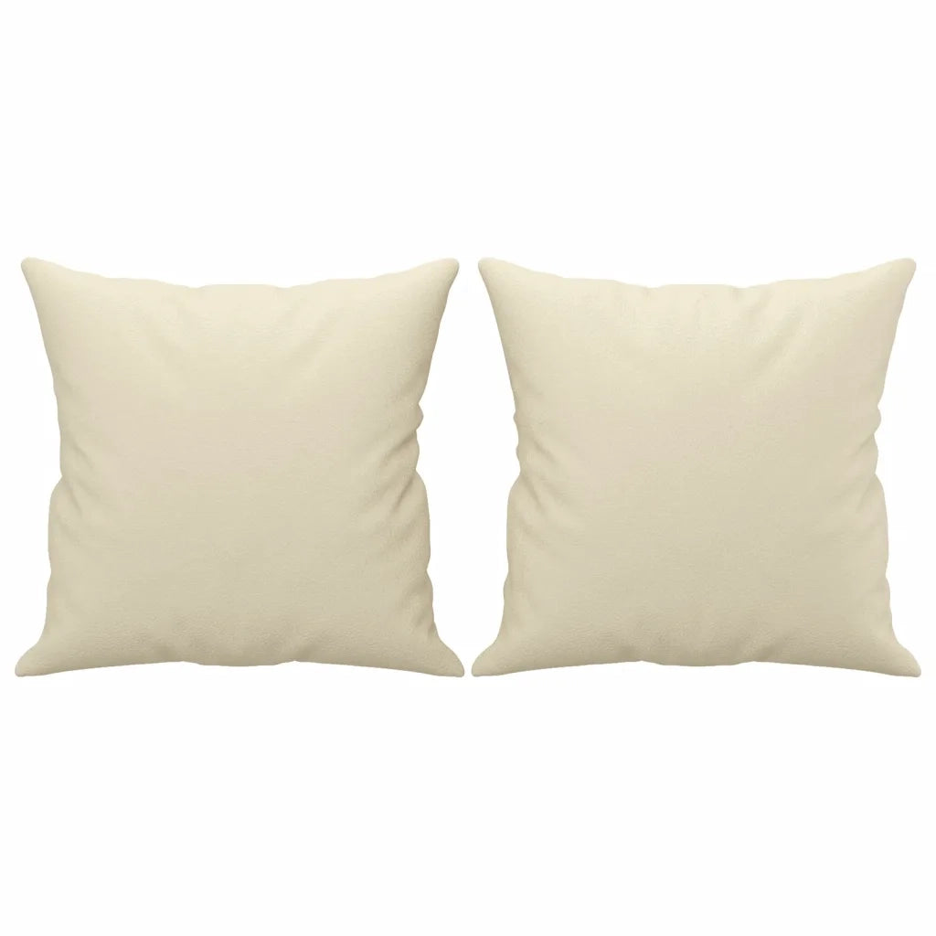 Divano a 2 Posti con Cuscini Crema 140 cm in Similpelle