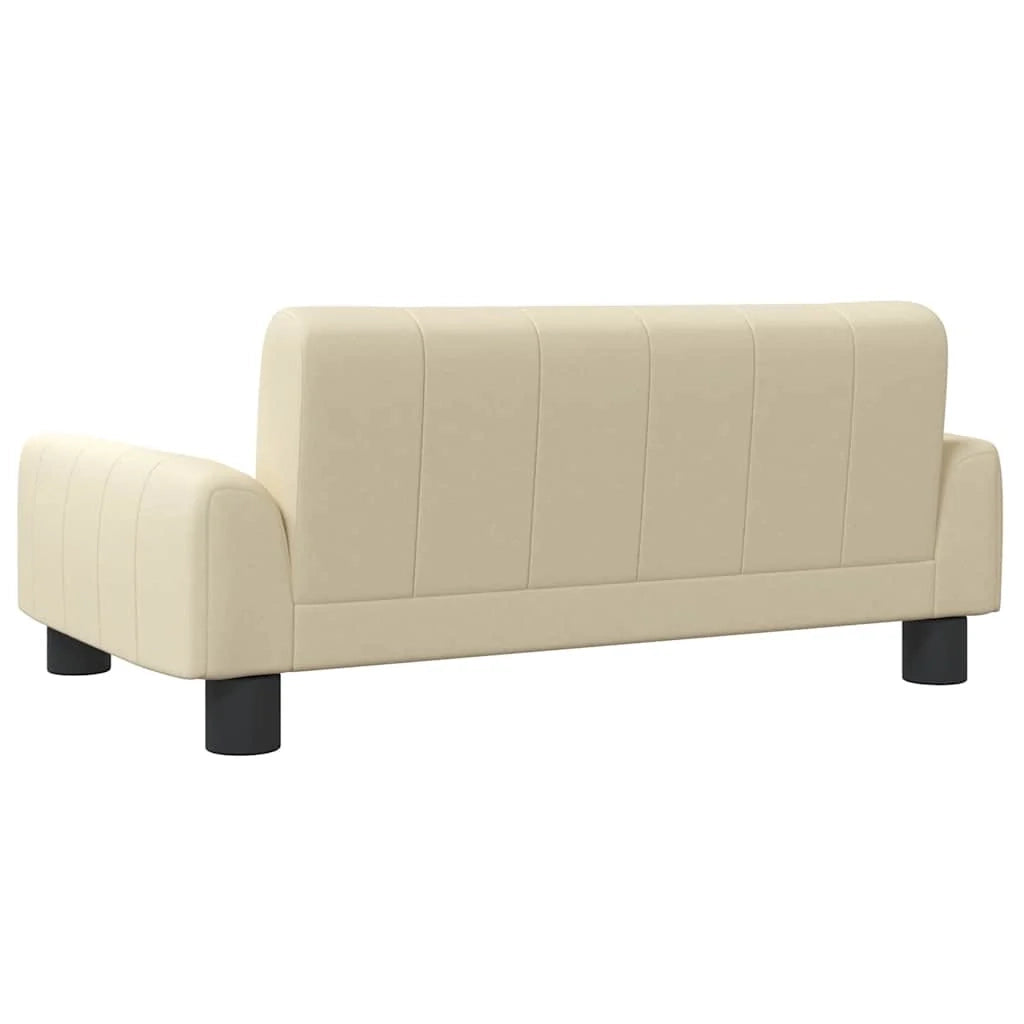 Cuccia per cani a forma di cesto comoda 70 x 45 x 30 cm tessuto color crema 02_0042844