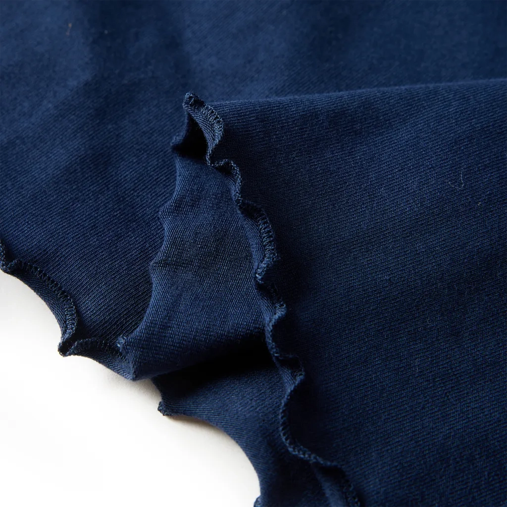 Maglietta Bambina Maniche Lunghe Blu Marino 116 13711
