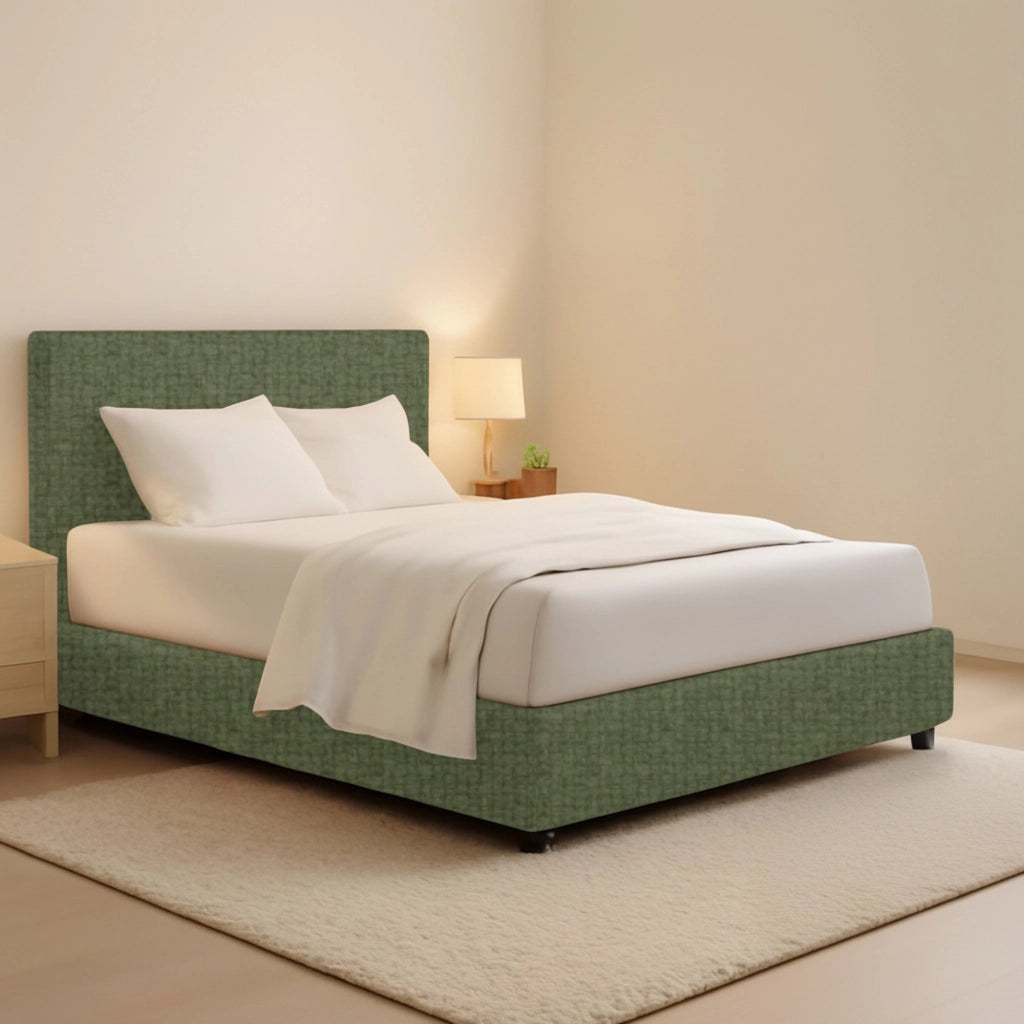 Widnes, Letto Matrimoniale Sfoderabile Made in Italy, Verde