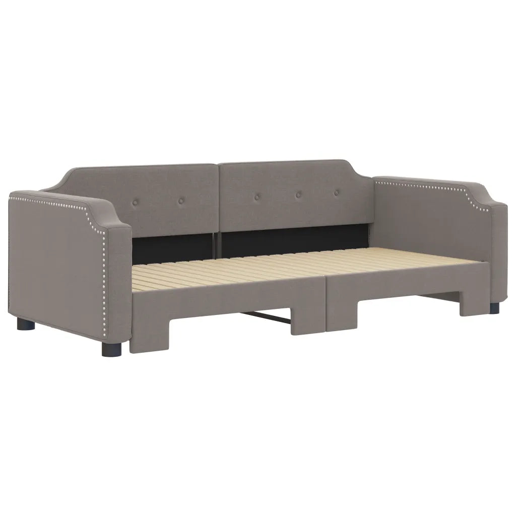 Divano Letto con Letto Estraibile Tortora 80x200 cm Tessuto 3197632