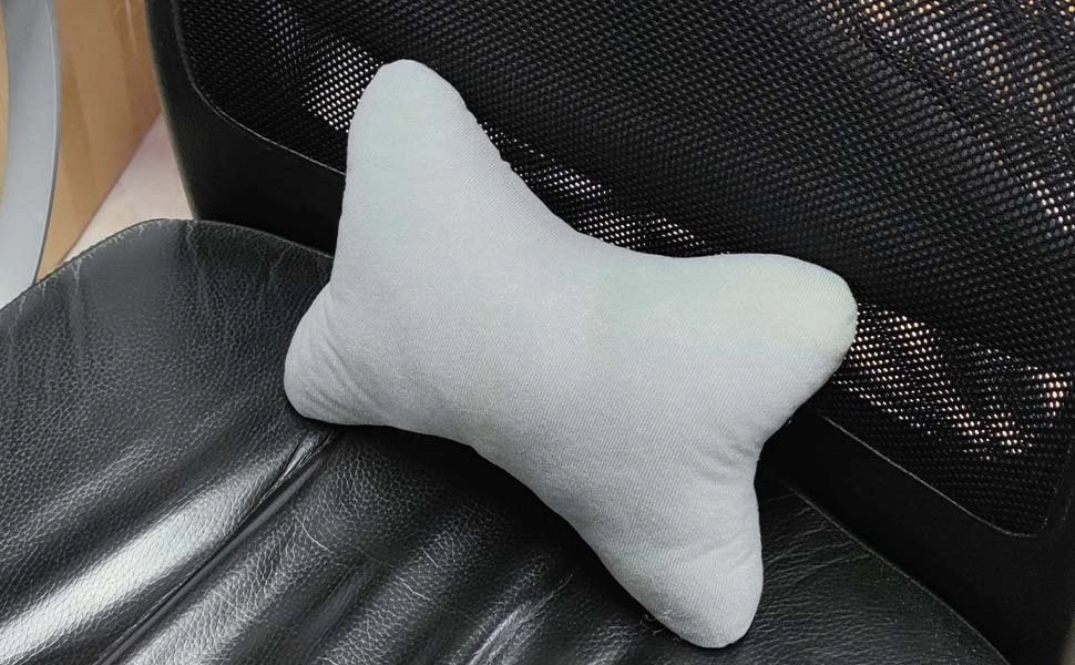 2 Pezzi Cuscini Poggiatesta Auto Ergonomici e Traspiranti Colore Beige