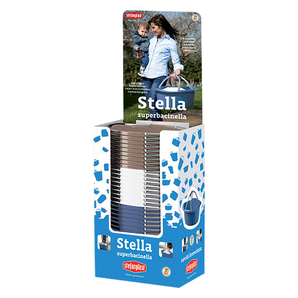 ESPOSITORE CESTA PORTABIANCHERIA 'STELLA' totale 30 pezzi  - STEFANPLAST