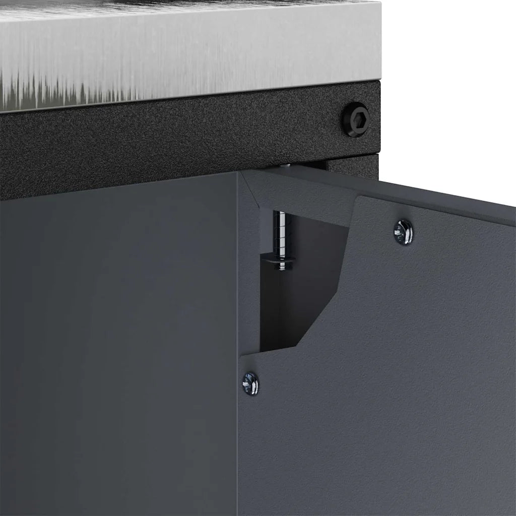 Stoccaggio in cucina Antracite 60 x 50 x 92 cm Acciaio 874991