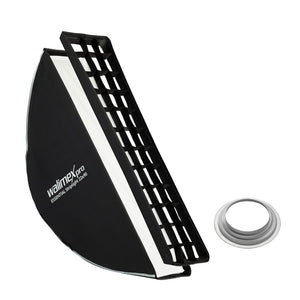 Essential Striplight Softbox 22x90cm + adattatore softbox per Hensel Expert, ruotabile a 360°, facile da montare, adattatore Bowens e borsa per il trasporto