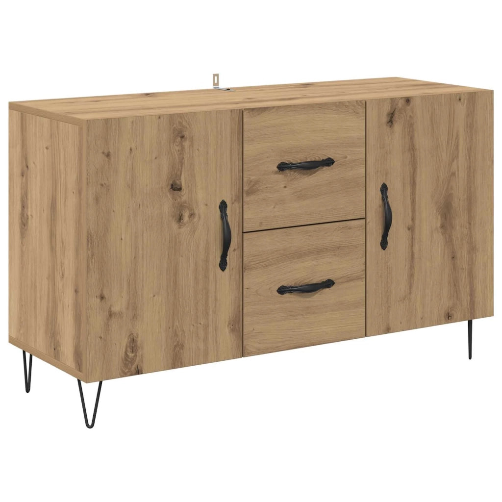 Credenza | Madia | Buffet da pranzo | Armadio da pranzo Rovere artigianale 100 x 36 x 60 cm Legno multistrato