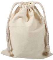 Tas di stoccaggio in cotone - Sacchetto riutilizzabile per viaggio e lavanderia - Corda portatile - Sostenibile - Manico - 15x20cm