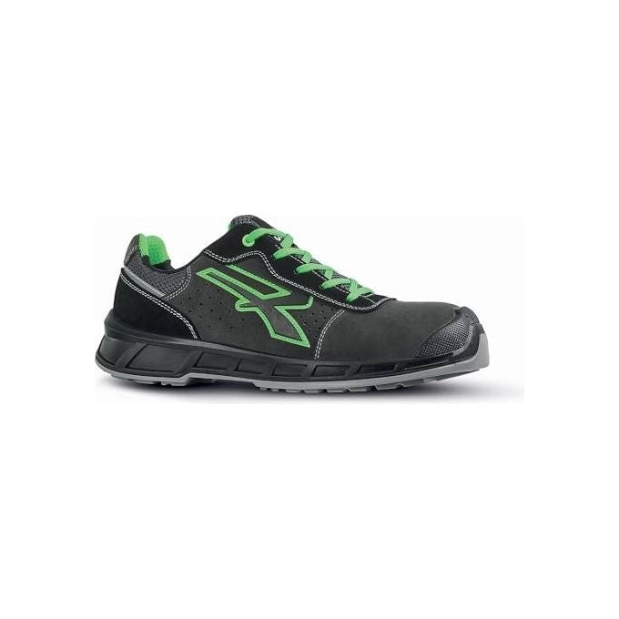 U-power RK20016 Taylor Scarpe Antinfortunistiche S1PS FO SR ESD Puntale Composito Antiperforazione No Metal colore Nero Verde