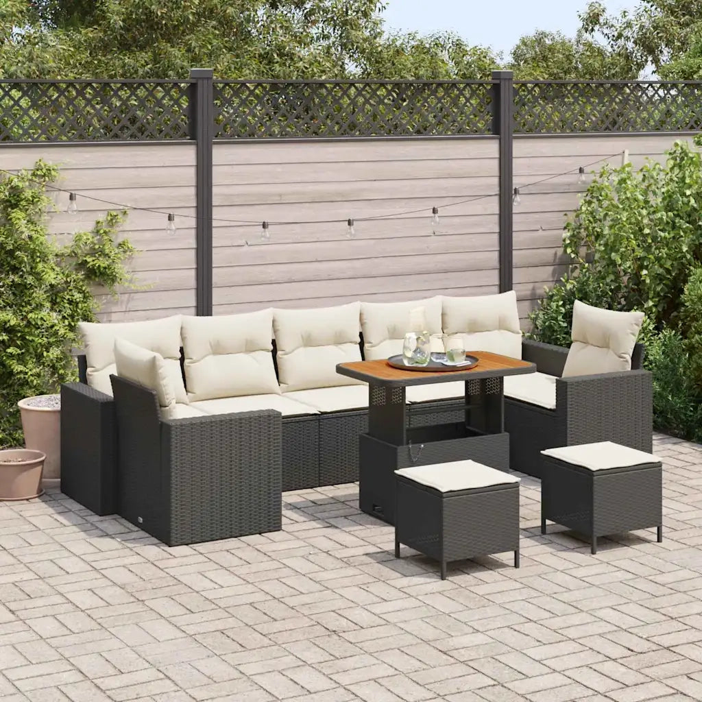 Set Divano da Giardino 13 pcs Beige e Crema polyrattan 3363550