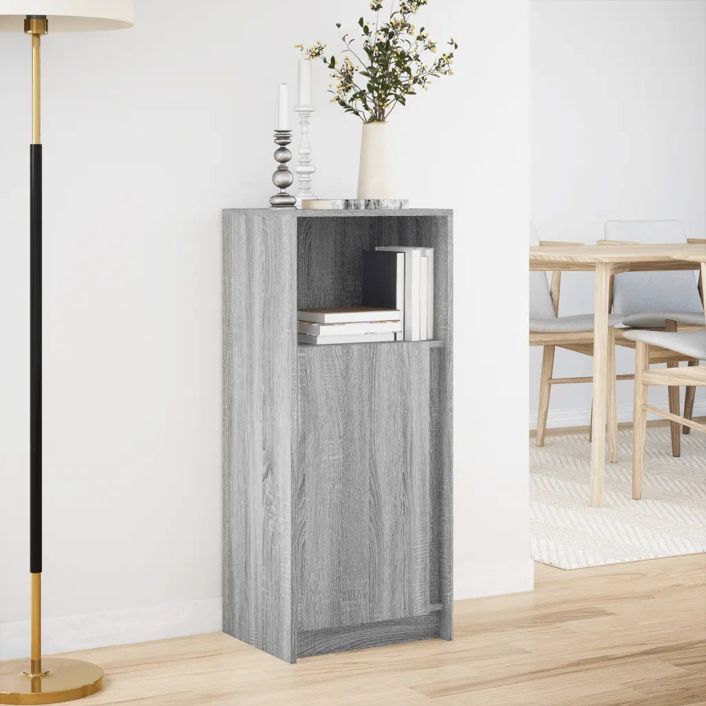 Credenza con LED Grigio Sonoma 42,5x34x100 cm Legno Multistrato 852157
