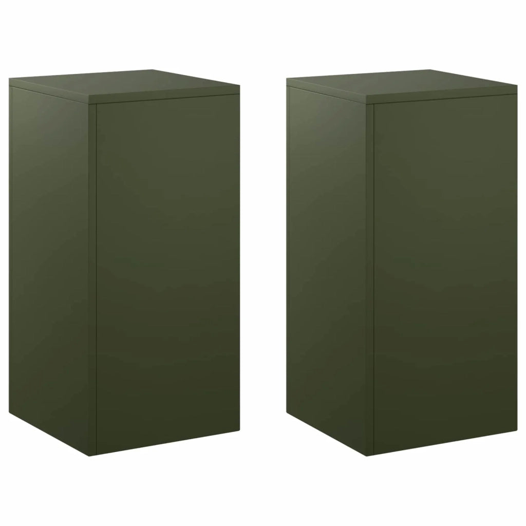 Supporto per piante 2 pcs Verde Oliva 30 x 30 x 60 cm Acciaio 8012481