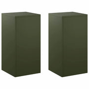 Supporto per piante 2 pcs Verde Oliva 30 x 30 x 60 cm Acciaio 8012481