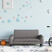 Divano per Bambini Grigio 70x45x30 cm in Similpelle