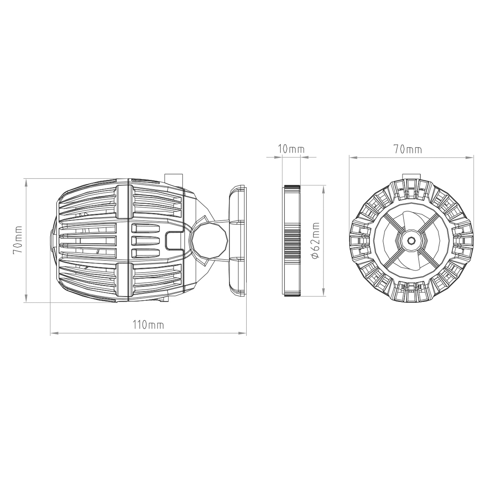 CW-120 Pompa di movimento per acquari con controller 700-8000l/h 20W Generatore di onde