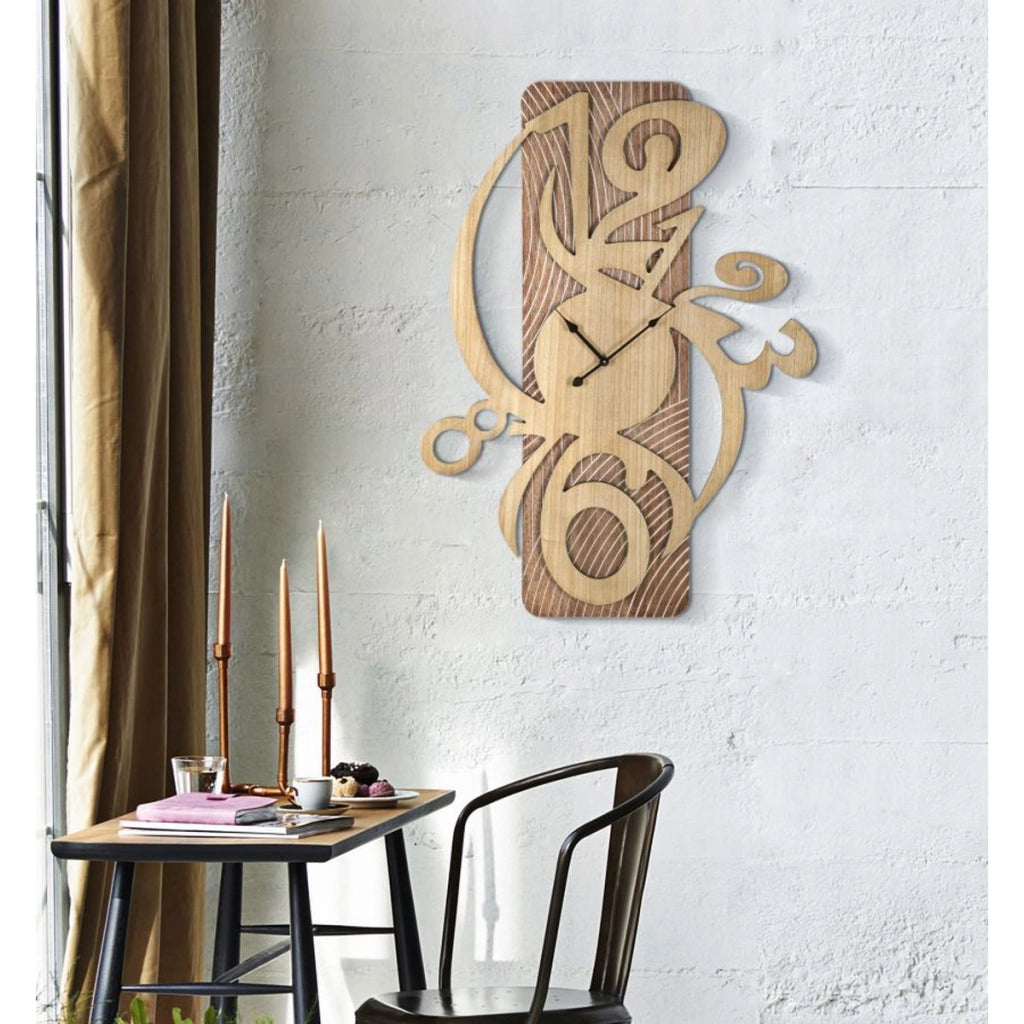 Orologio da Parete VKH231, Marrone, MDF, 70x4,4x93 cm