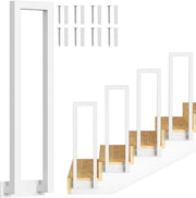 Balaustra balustrata per sicurezza, montaggio laterale, 85 cm, schienale bianco