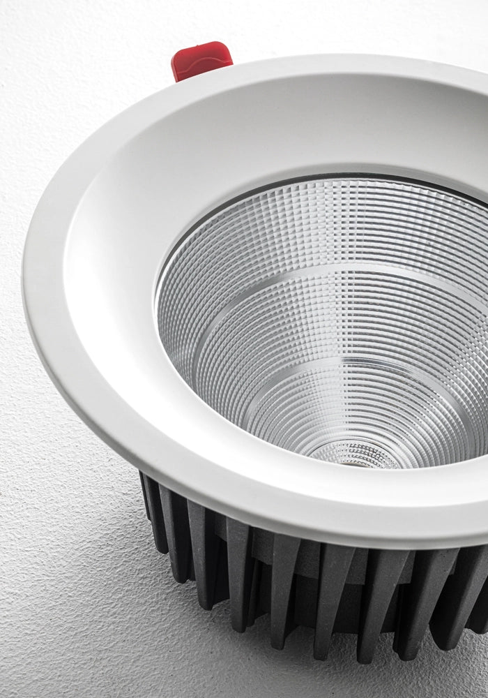 SMART - Faretto LED Downlight da incasso a soffitto 30W 3000K CRI90 UGR19 DALI in alluminio bianco, Ottica 40° - Rossini Group