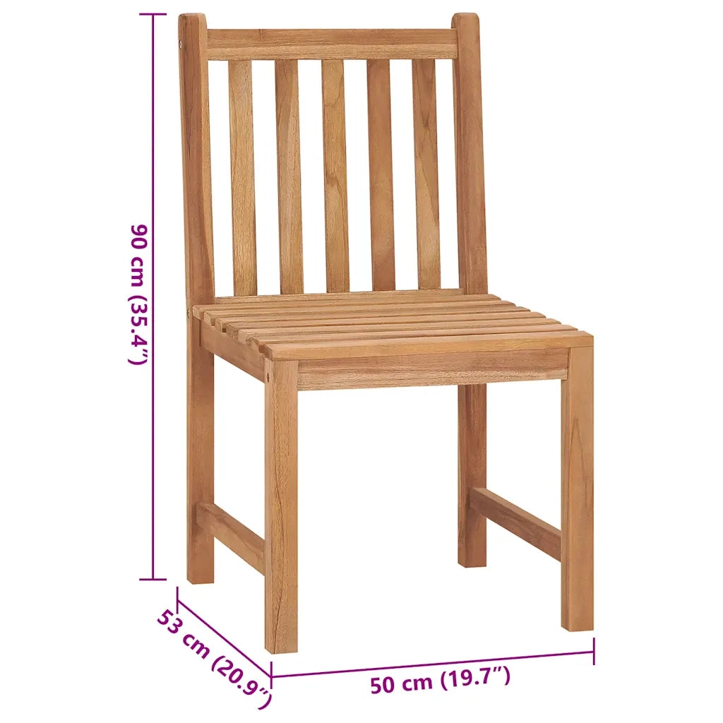 Sedie da Giardino 2 pz con Cuscini in Legno Massello di Teak 3062922
