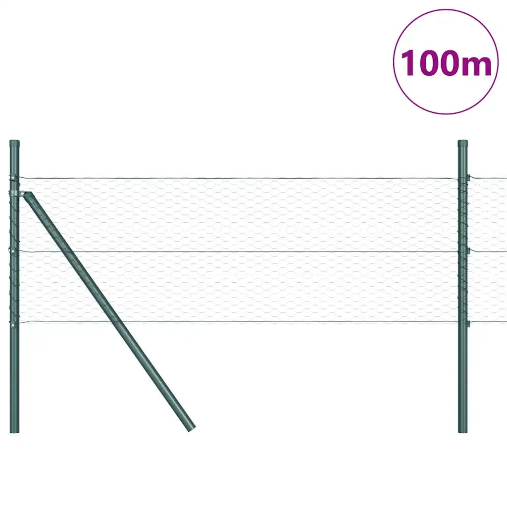 Palo della recinzione Verde 100 x 0,4 m (rete da 25 mm)