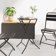 Tavolo da Giardino Antracite 50 x 50 x 72 cm Metallo 42010320