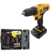 Trade Shop - Avvitatore 18v Trapano Batteria A Litio Caricabatterie 2 Batterie Ricaricabile -