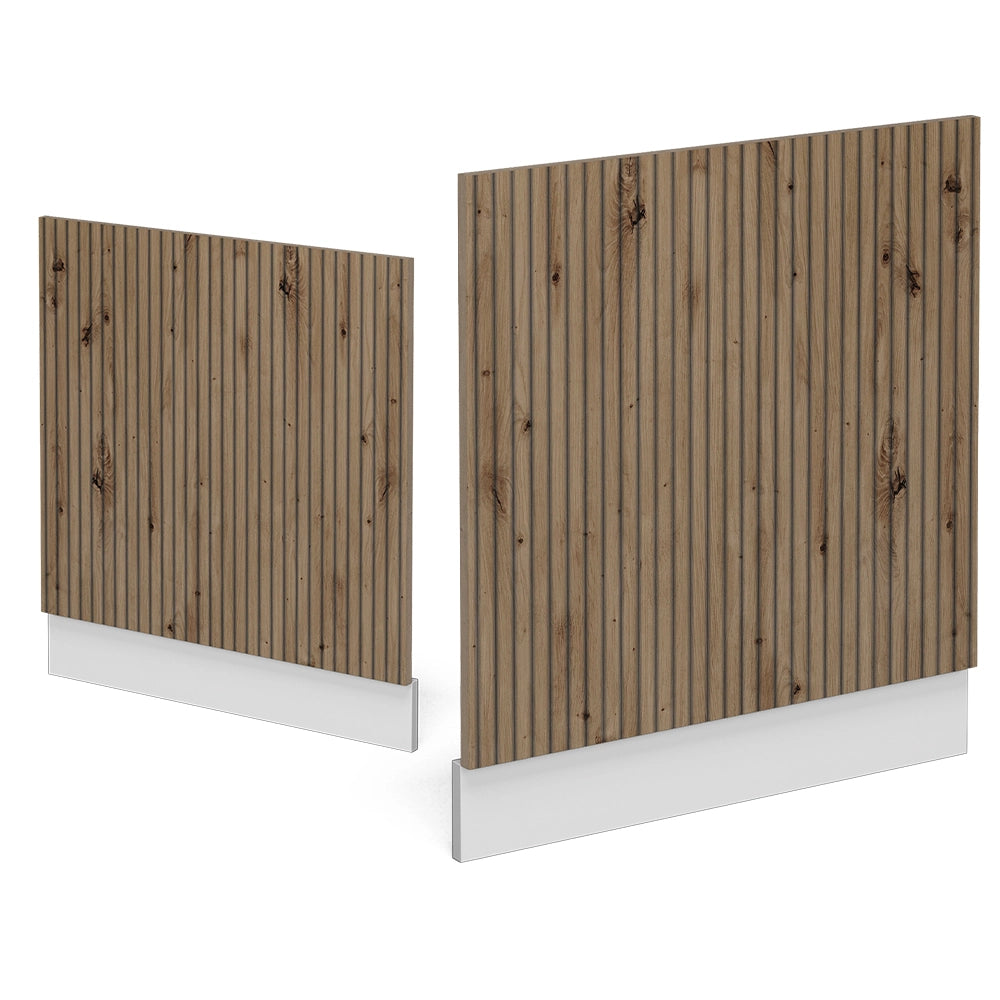 Pannello frontale R-Line Rovere artigianale/Bianco 60 cm senza piano di lavoro Vicco