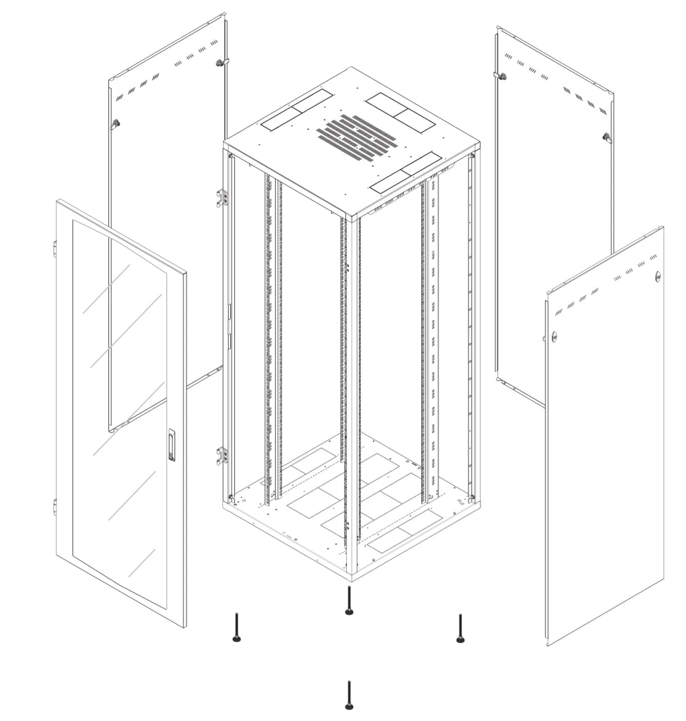 Armadio Server Rack NextGen 1000 19'' 800x1000 38U Nero