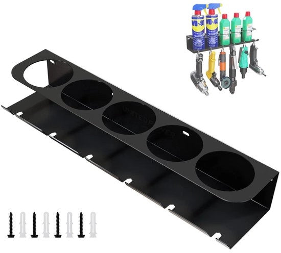 Supporto per bombole spray con 5 aperture - Cassettiera - Pannello di supporto - Cassettiera di stoccaggio - Multifunzionale - Materiali di alta qualità