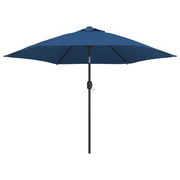 Ombrellone da esterno con led e palo in acciaio 300 cm blu 02_0008174
