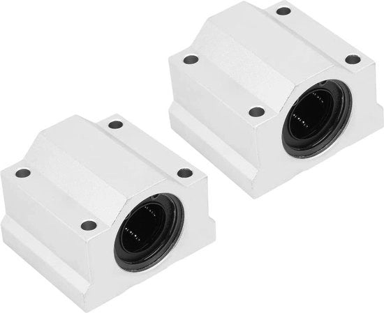 Blocco di Slittamento Lineare 25mm in Alluminio Leggero Blocco di Slittamento Chiuso - Set di 6 pezzi.