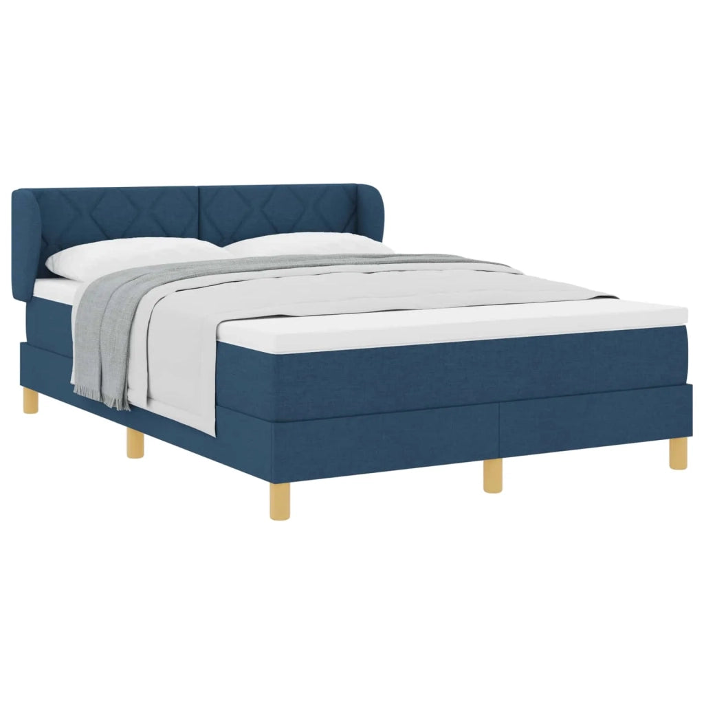 Letto a molle con materasso Blu 160 x 200 cm Tessuto 3340289