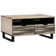 vidaXL Tavolino da salotto with Drawer Bianco, Nero 80 x 54 x 40 cm