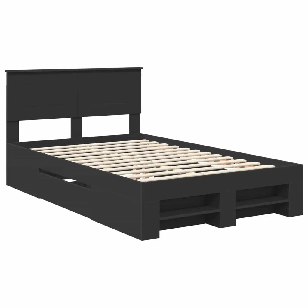 Struttura del letto Nero 137 x 203 cm Legno multistrato 3408768
