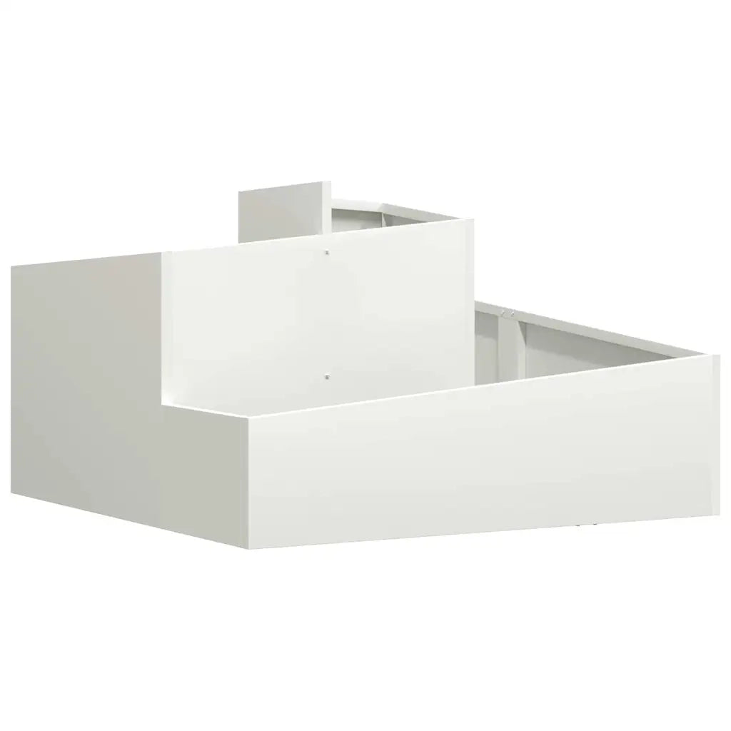 Vaso da giardino Bianco 80 x 80 x 50 cm 873579