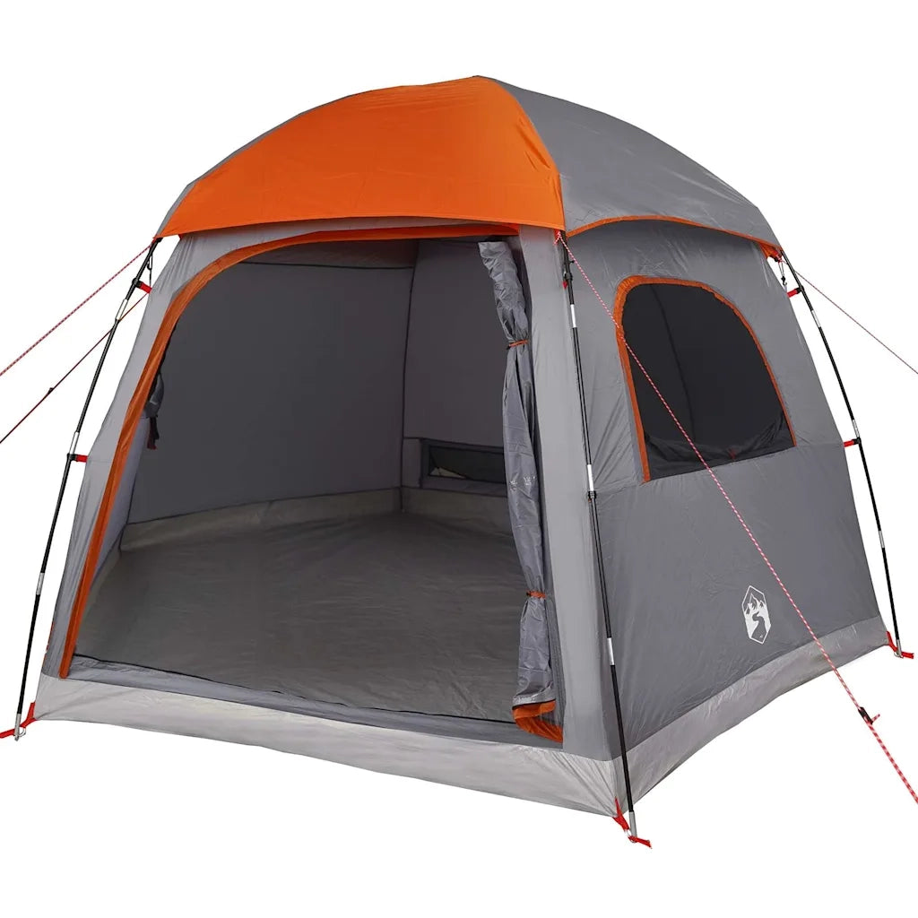 Tenda Familiare Igloo 6 Persone Grigia Arancione Impermeabile 4009571