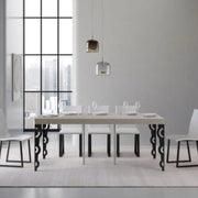 Consolle allungabile 90x40/196 cm Karamay Small Premium tortora gambe antracite