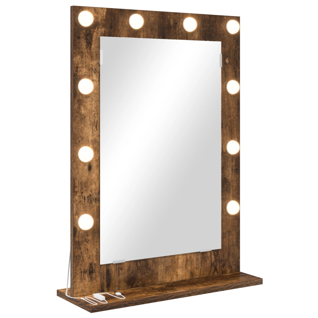 Specchio da toeletta Rovere affumicato Legno, Vetro 70 x 50 x 18 cm