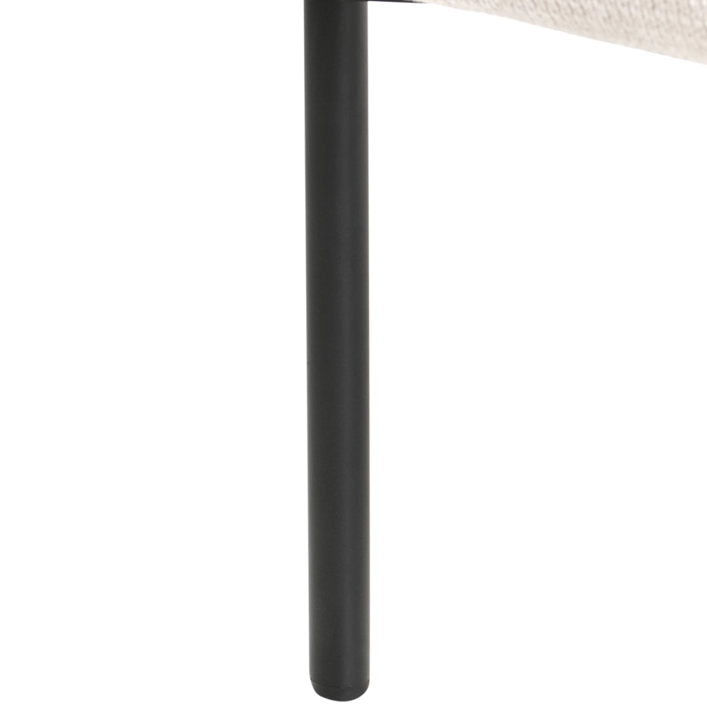 Poltrona imbottita con struttura in metallo Beige chiaro stile moderno