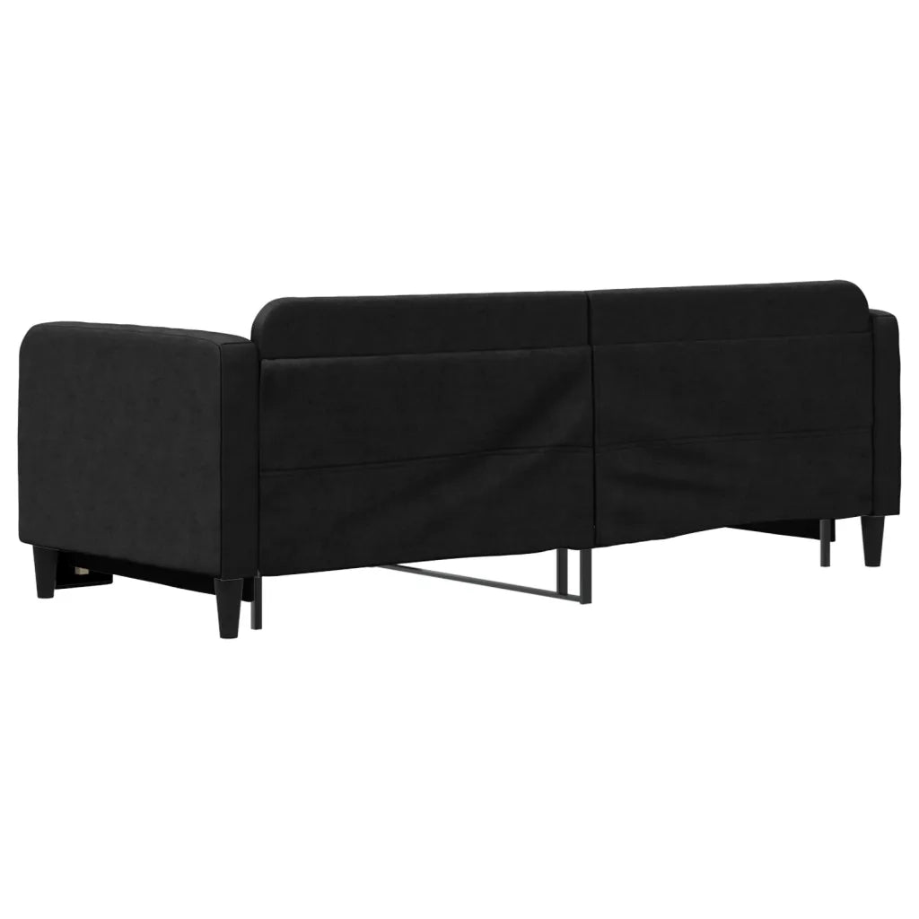 Divano Letto con Letto Estraibile Nero 80x200 Tessuto