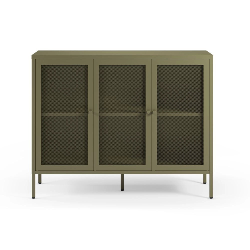 Credenza Fayna in metallo con 3 ante 121x40x90H Design industriale