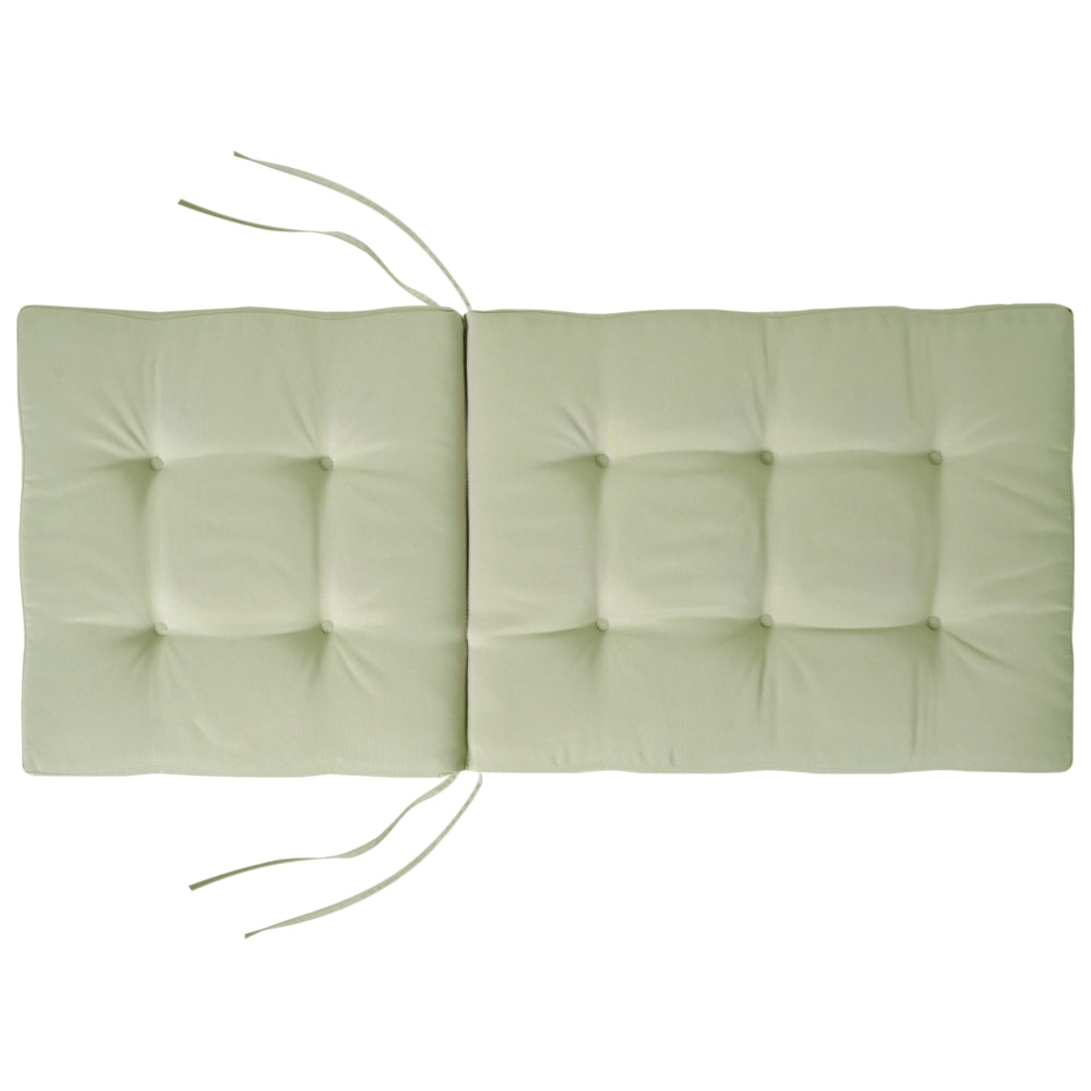 Set di 8 cuscini per sedile/schienale per sedie da esterno con lacci Verde chiaro giardino esterno