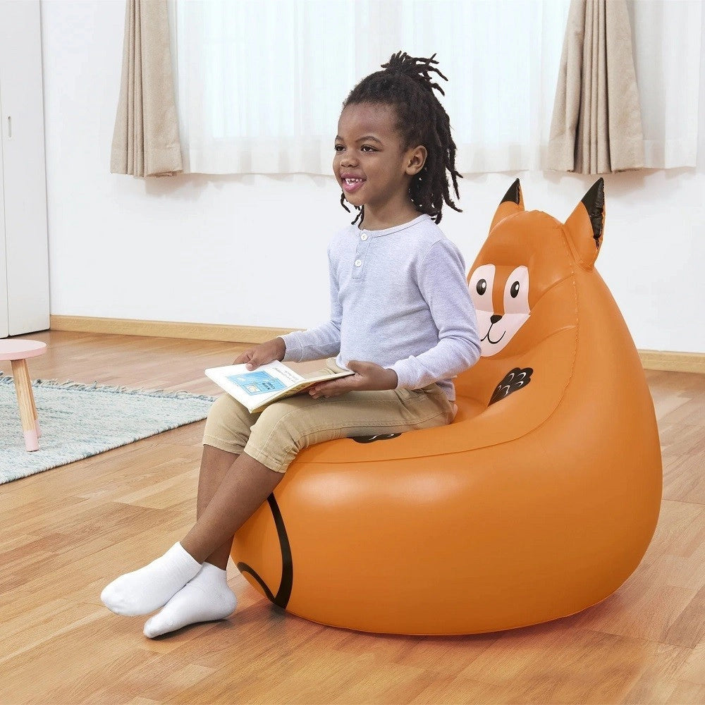 Trade Shop - Poltroncina Poltrona Gonfiabile Design Animali Panda Scimmia Volpe 72 Cm 75116 -