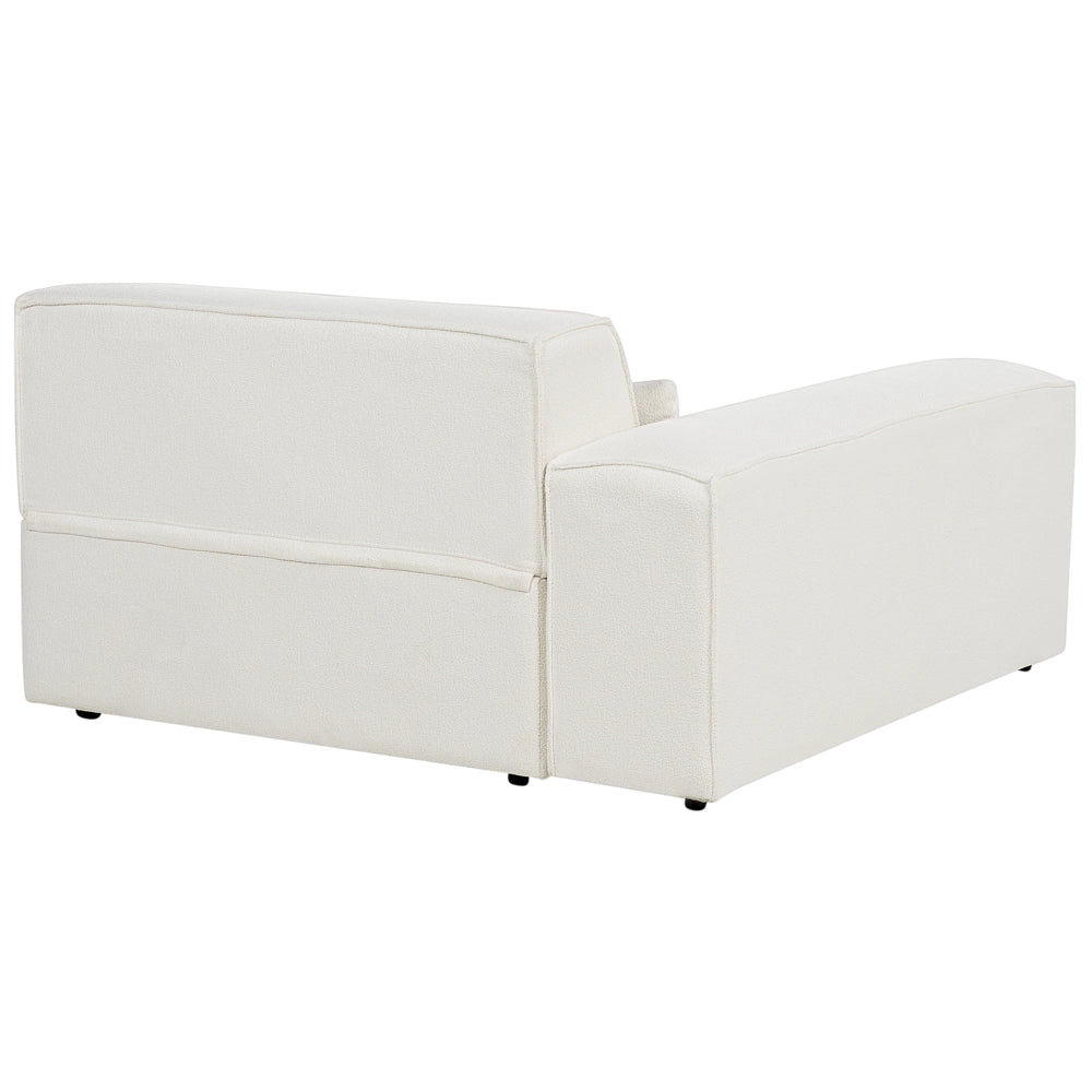 Divano componibile a 2 posti Divano componibile in bouclè bianco con gambe nere Soggiorno moderno