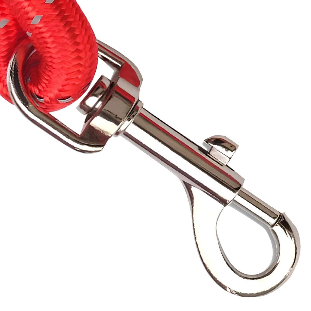 Guinzaglio per cani da 150 cm con collare regolabile da 45 cm in corda resistente Rosso Inny