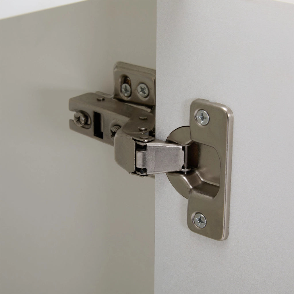 Scarpiera con 2 cassetti, ripiani regolabili e vani aperti, in MDF e truciolare, per ingresso, bianco, 120 × 24 × 107 cm