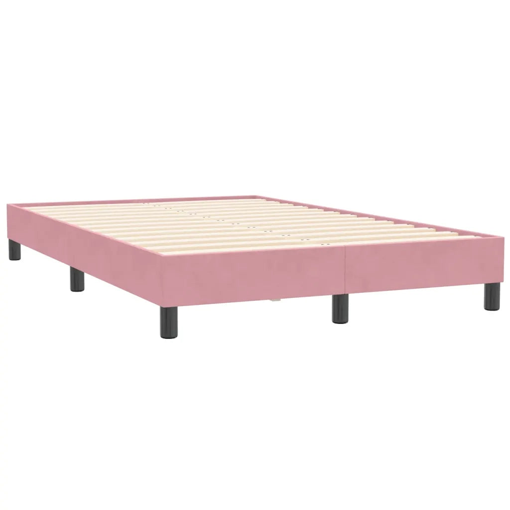 vidaXL Giroletto a Molle con Materasso Rosa 120x210 cm in Velluto