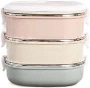 Lunchbox per adulti – 2400ml – 3 strati Bentobox – Lekvrije – Per lavoro, scuola e picnic