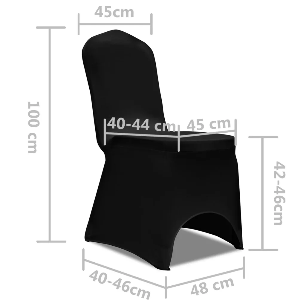Fodere Elastiche per Sedie 4 pz Nere CFW6601211