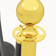 COLONNINE SEGNAPERCORSO IN ACCIAIO INOX CON CORDA VELLUTATA NERA DI 1.5 M E BASE RIEMPIBILE Ø 32X96 CM