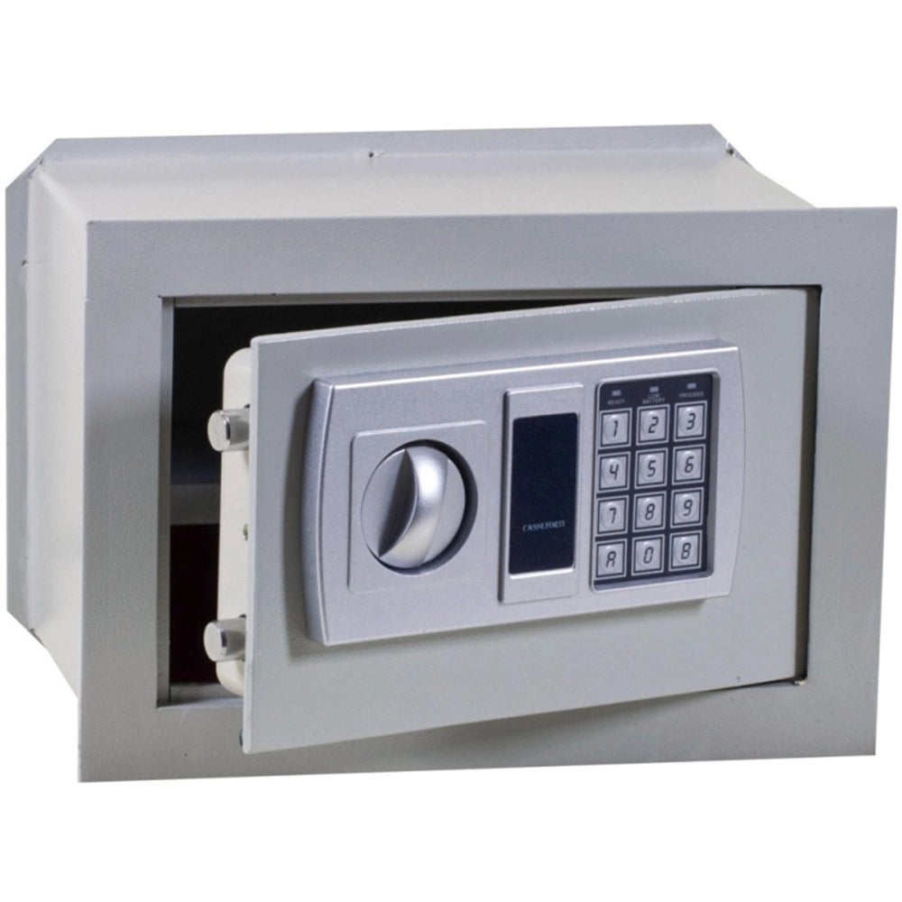 Trade Shop - Cassaforte A Muro Numerica Digitale Elettronica 31x20x20cm Sicurez. Grigio Scuro -